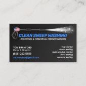 Carte De Visite Nettoyeur Patriotique de lavage de pression (Devant)