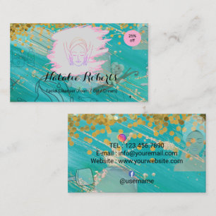 Carte De Visite Nettoyeur Visage Mousse Gel Crème Simple Élégant