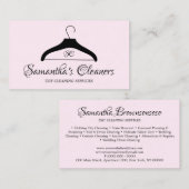 Carte De Visite Nettoyeurs à sec Lave-monographie (Devant / Derrière)