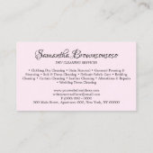 Carte De Visite Nettoyeurs à sec Lave-monographie (Dos)