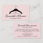 Carte De Visite Nettoyeurs à sec Monogramme Nettoyage de la cintre (Devant / Derrière)