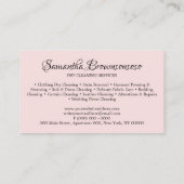 Carte De Visite Nettoyeurs à sec Monogramme Nettoyage de la cintre (Dos)