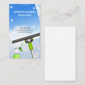 Carte De Visite Nettoyeurs de fenêtres | Squeegee du service de ne (Devant / Derrière)