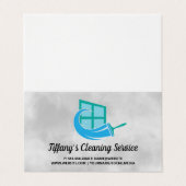 Carte De Visite Nettoyeurs de maisons | Squeegee de fenêtre | Maid (Extérieur déplié)