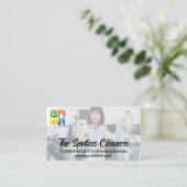 Carte De Visite Nettoyeurs travaillant dans le bureau (Debout devant)