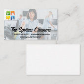 Carte De Visite Nettoyeurs travaillant dans le bureau (Devant / Derrière)