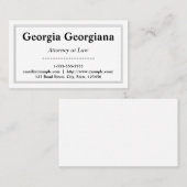 Carte De Visite Nettoyez et Minimalistic avec la frontière de (Devant / Derrière)