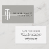 Carte De Visite Nettoyez le charpentier de mécanicien automobile (Devant / Derrière)