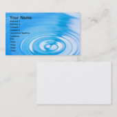 Carte De Visite Nettoyez les ondulations de l'eau bleue (Devant / Derrière)