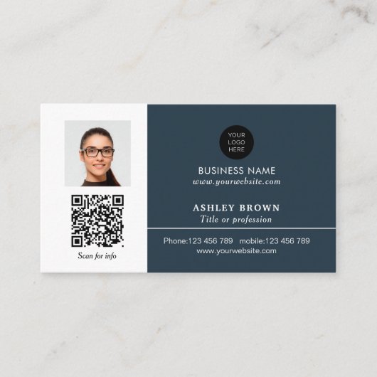 Carte De Visite Networking immobilier QR code photo professionnell (Devant)