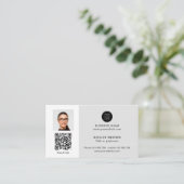 Carte De Visite Networking immobilier QR code photo professionnell (Debout devant)
