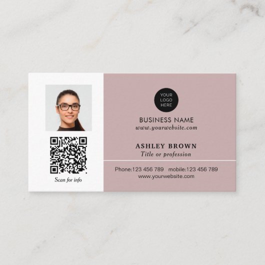 Carte De Visite Networking immobilier QR code photo professionnell (Devant)
