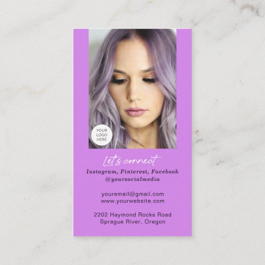 Carte De Visite Networking QR code maquillage artiste verticale ph (Dos)