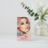 Carte De Visite Networking QR code maquillage artiste verticale ph (Debout devant)