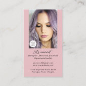 Carte De Visite Networking QR code maquillage artiste verticale ph (Dos)