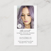 Carte De Visite Networking QR code maquillage artiste verticale ph (Dos)