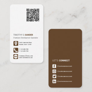 Carte De Visite Networking QR code professionnel médias sociaux b