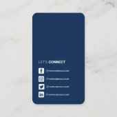 Carte De Visite Networking QR code professionnel médias sociaux bl (Dos)