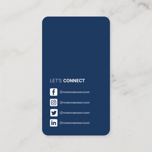 Carte De Visite Networking QR code professionnel médias sociaux bl (Dos)