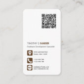 Carte De Visite Networking QR code professionnel médias sociaux br (Devant)