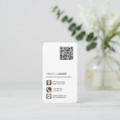 Carte De Visite Networking QR code professionnel médias sociaux br (Debout devant)