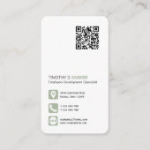 Carte De Visite Networking QR code simple médias sociaux saute ver (Devant)