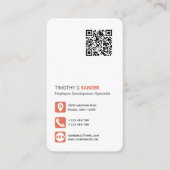 Carte De Visite Networking QR code simple médias sociaux terre cui (Devant)