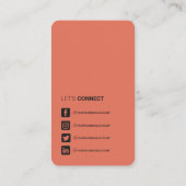 Carte De Visite Networking QR code simple médias sociaux terre cui (Dos)