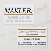 Carte De Visite Neue Größe ! (Devant / Derrière)