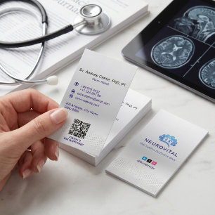 Carte De Visite Neurologie Thérapie Business   Argent minimal