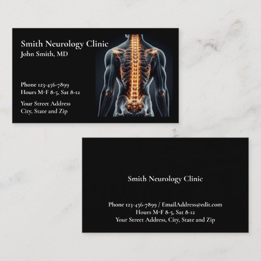 Carte De Visite Neurologist Neurology Neurosurgeon Business Card (Devant / Derrière)