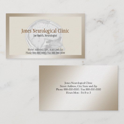Carte de visite neurologue (Devant / Derrière)