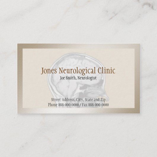 Carte de visite neurologue (Devant)