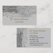 Carte De Visite Neurologue Anatomie Nerve Dessin Grey Docteur (Devant / Derrière)