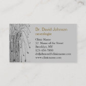 Carte De Visite Neurologue Anatomie Nerve Dessin Grey Docteur (Dos)