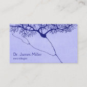 Carte de visite neurologue bleu avec dessin neurol (Devant)