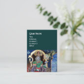 Carte De Visite NEUROMANCER, bleu rouge vert (Debout devant)