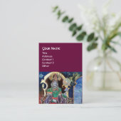 Carte De Visite NEUROMANCER bleu rouge violet (Debout devant)