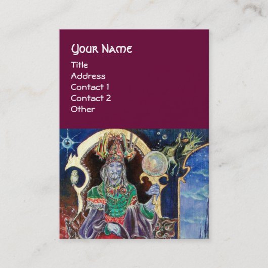 Carte De Visite NEUROMANCER bleu rouge violet (Devant)