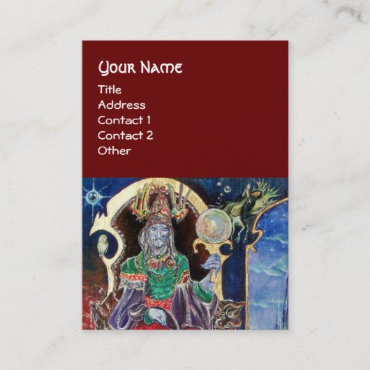 Carte De Visite NEUROMANCER, Roi magique Bleu Rouge (Devant)