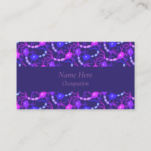 Carte De Visite Neurones connectés Neon Purple (Devant)