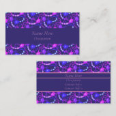 Carte De Visite Neurones Connectés Néon Violet (Devant / Derrière)