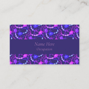 Carte De Visite Neurones Connectés Néon Violet