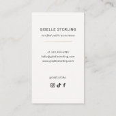 Carte De Visite Neutral Beige Accountant CPA Minimal Modern (Dos)