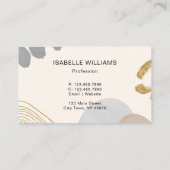 Carte De Visite Neutre Abstrait moderne (Dos)