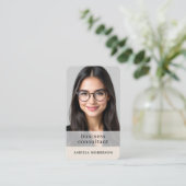 Carte de visite neutre avec QR Code et photo pour (Debout devant)