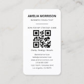 Carte de visite neutre avec QR Code et photo pour (Dos)