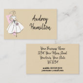 Carte de visite neutre de mariée de mode (Devant / Derrière)