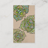 Carte de visite neutre floral d'environnement vert (Dos)
