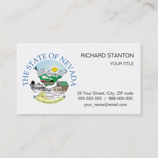 Carte De Visite Nevada (Devant)